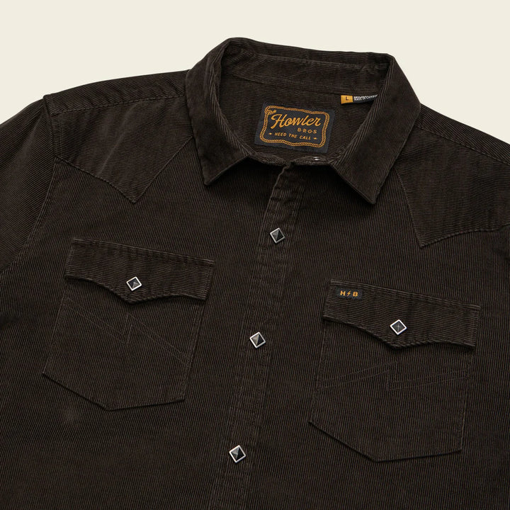 Howler Brothers Banning Corduroy Snapshirt: Antique Black