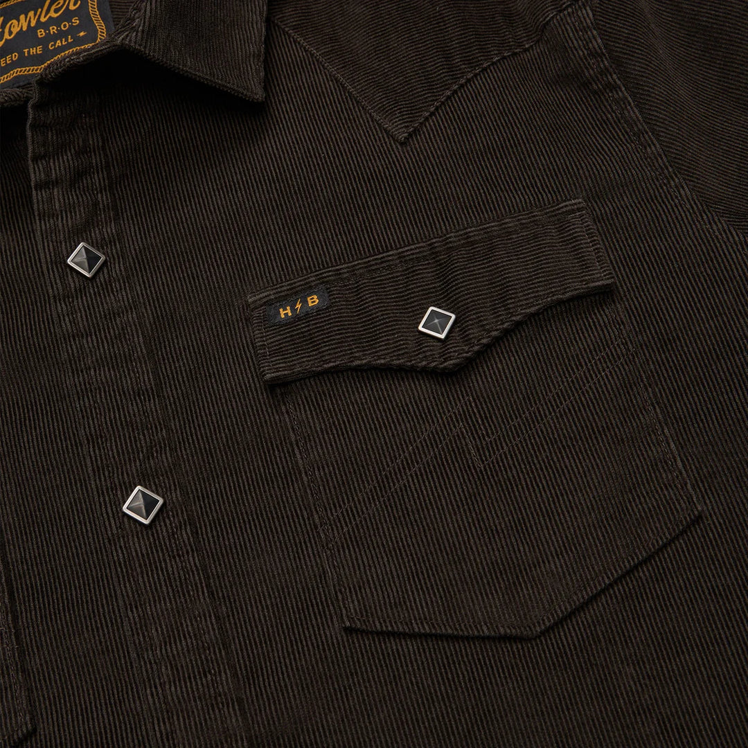 Howler Brothers Banning Corduroy Snapshirt: Antique Black