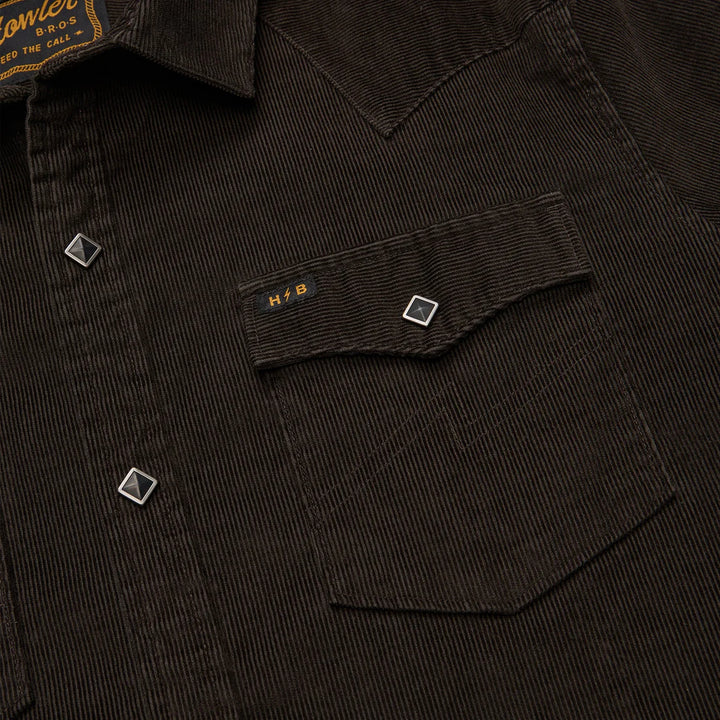 Howler Brothers Banning Corduroy Snapshirt: Antique Black