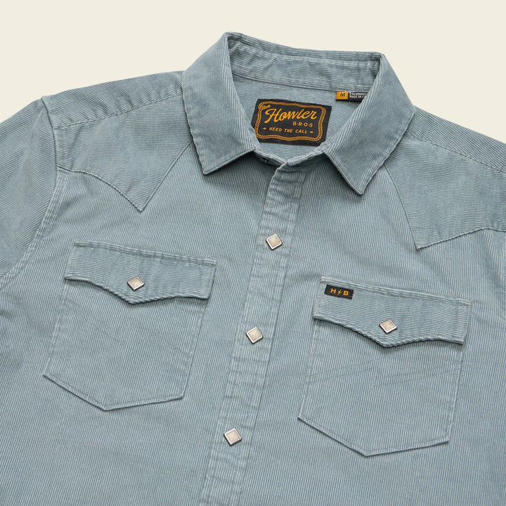 Howler Brothers Banning Corduroy Snapshirt: Iron Blue