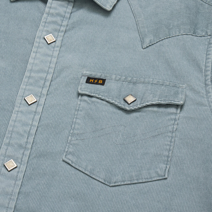 Howler Brothers Banning Corduroy Snapshirt: Iron Blue