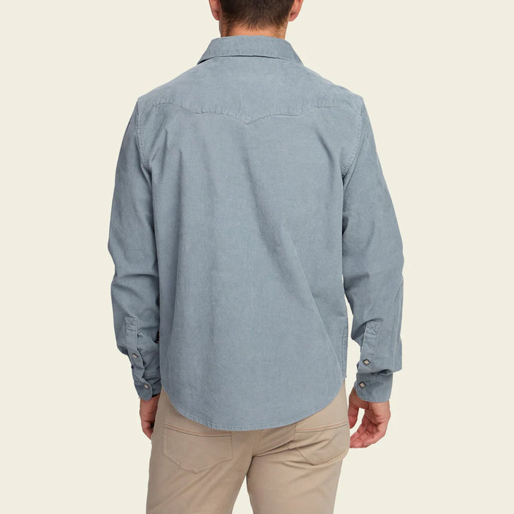 Howler Brothers Banning Corduroy Snapshirt: Iron Blue