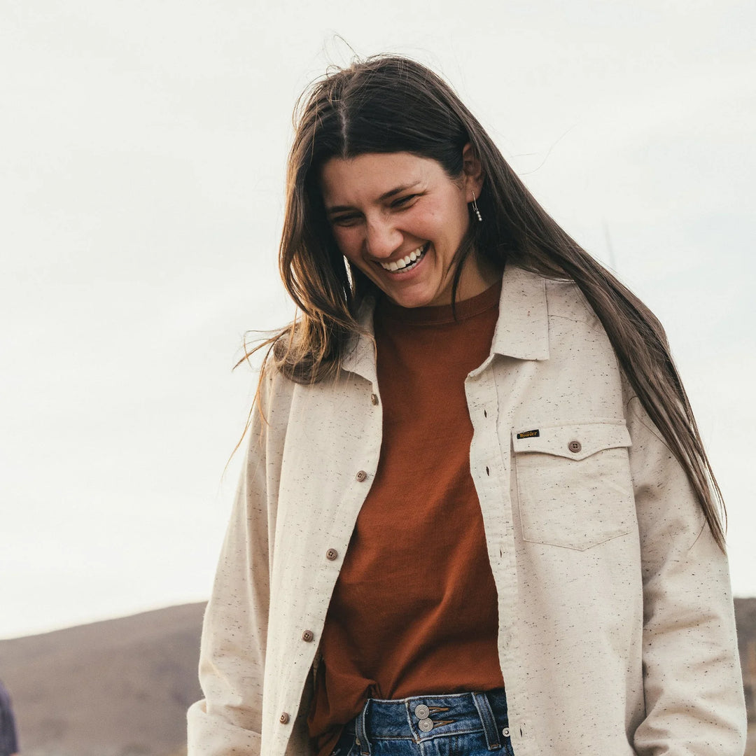 Howler Bros La Grange Lightweight Flannel: Speckled Sand