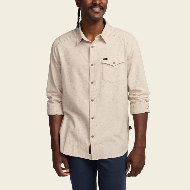 Howler Brothers La Grange Lightweight Flannel: Speckled Sand
