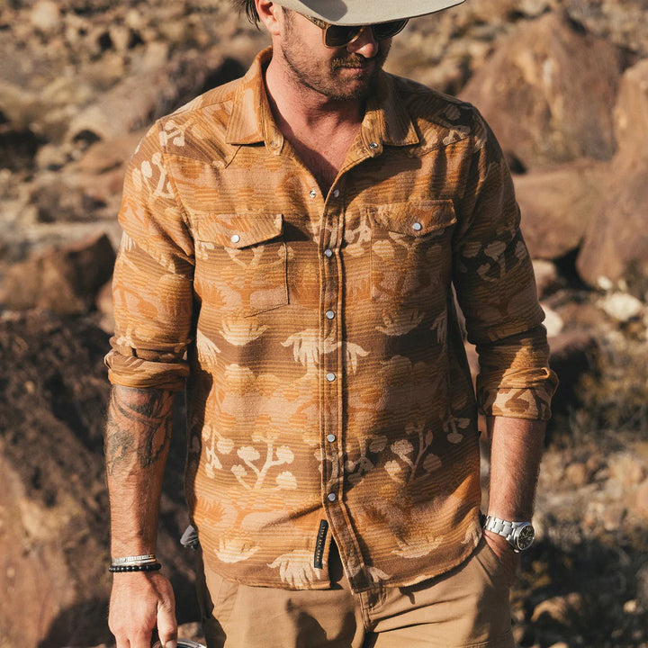Howler Brothers Sheridan Flannel - Maguey Mirage: Camel