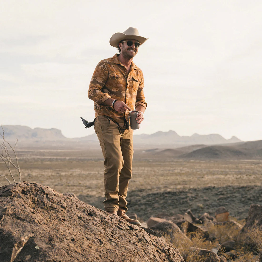 Howler Brothers Sheridan Flannel - Maguey Mirage: Camel
