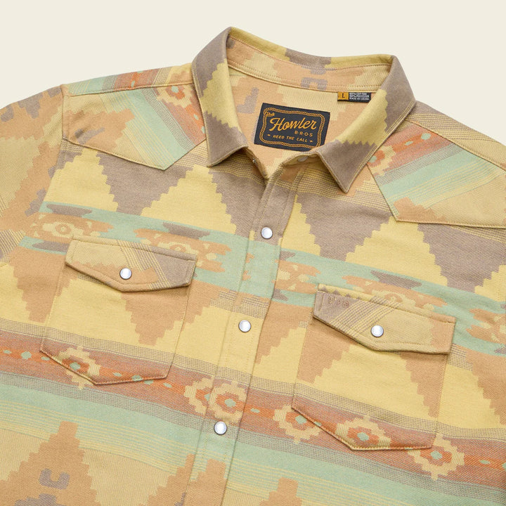 Howler Brothers Sheridan Flannel - Mitla Motifs: Old Gold