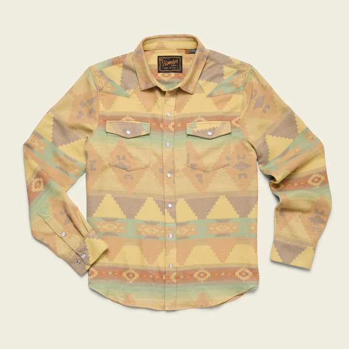 Howler Brothers Sheridan Flannel - Mitla Motifs: Old Gold