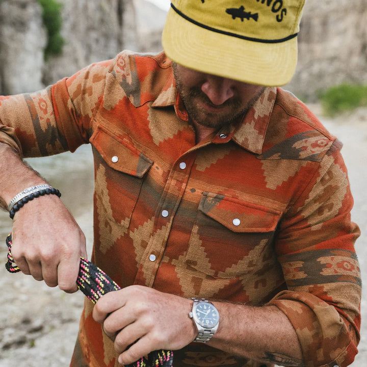 Howler Brothers Sheridan Flannel - Mitla Motifs: Terracotta