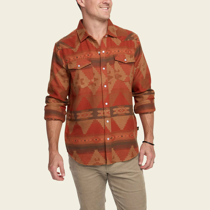 Howler Brothers Sheridan Flannel - Mitla Motifs: Terracotta