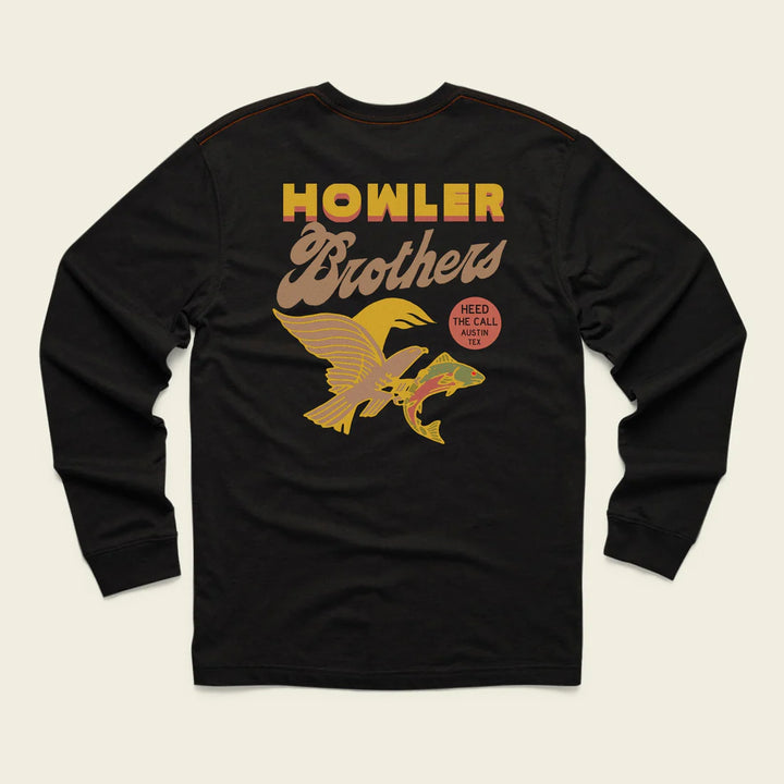 Howler Brothers Osprey Prey Longsleeve Cotton T-shirt: Black