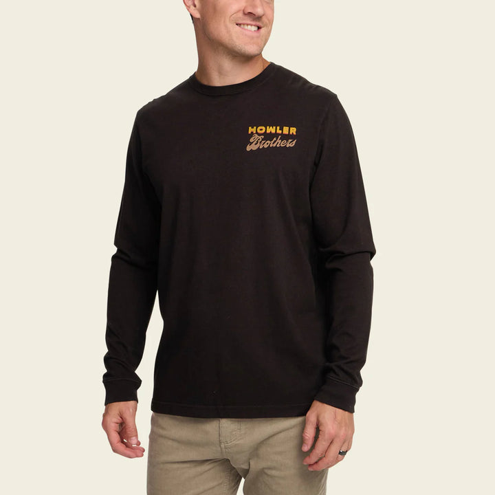 Howler Brothers Osprey Prey Longsleeve Cotton T-shirt: Black
