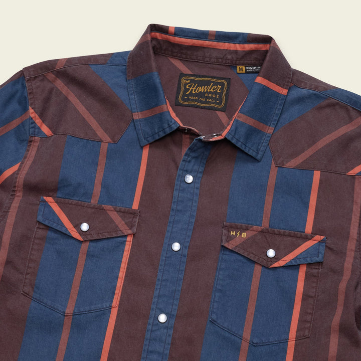 Howler Bros High Rider Shirt - Driver Stripe: Marooned