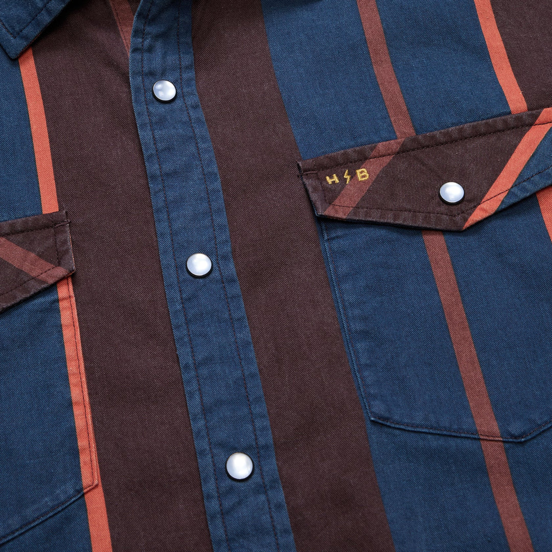 Howler Bros High Rider Shirt - Driver Stripe: Marooned
