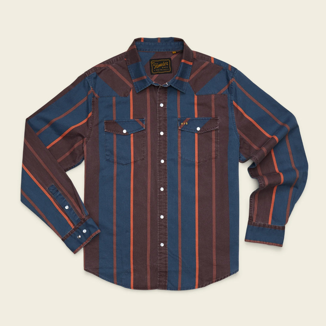 Howler Bros High Rider Shirt - Driver Stripe: Marooned