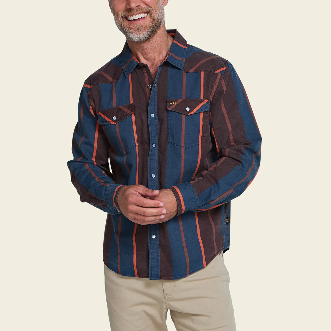 Howler Bros High Rider Shirt - Driver Stripe: Marooned