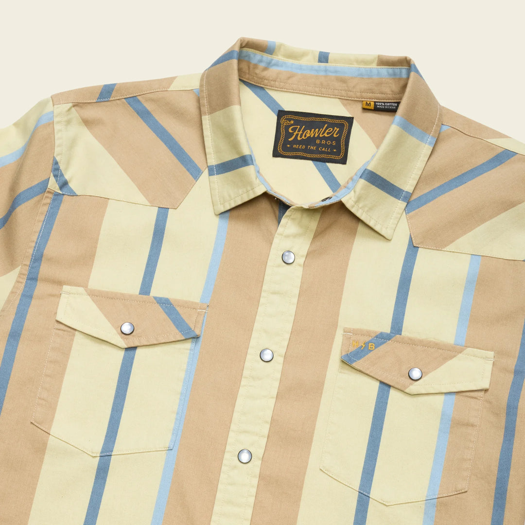 Howler Bros High Rider Shirt - Driver Stripe: Terra