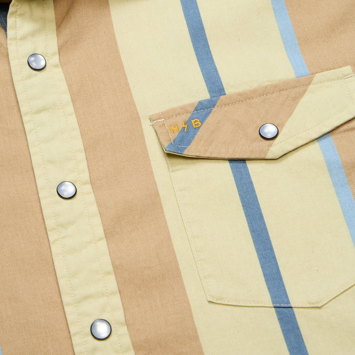 Howler Bros High Rider Shirt - Driver Stripe: Terra
