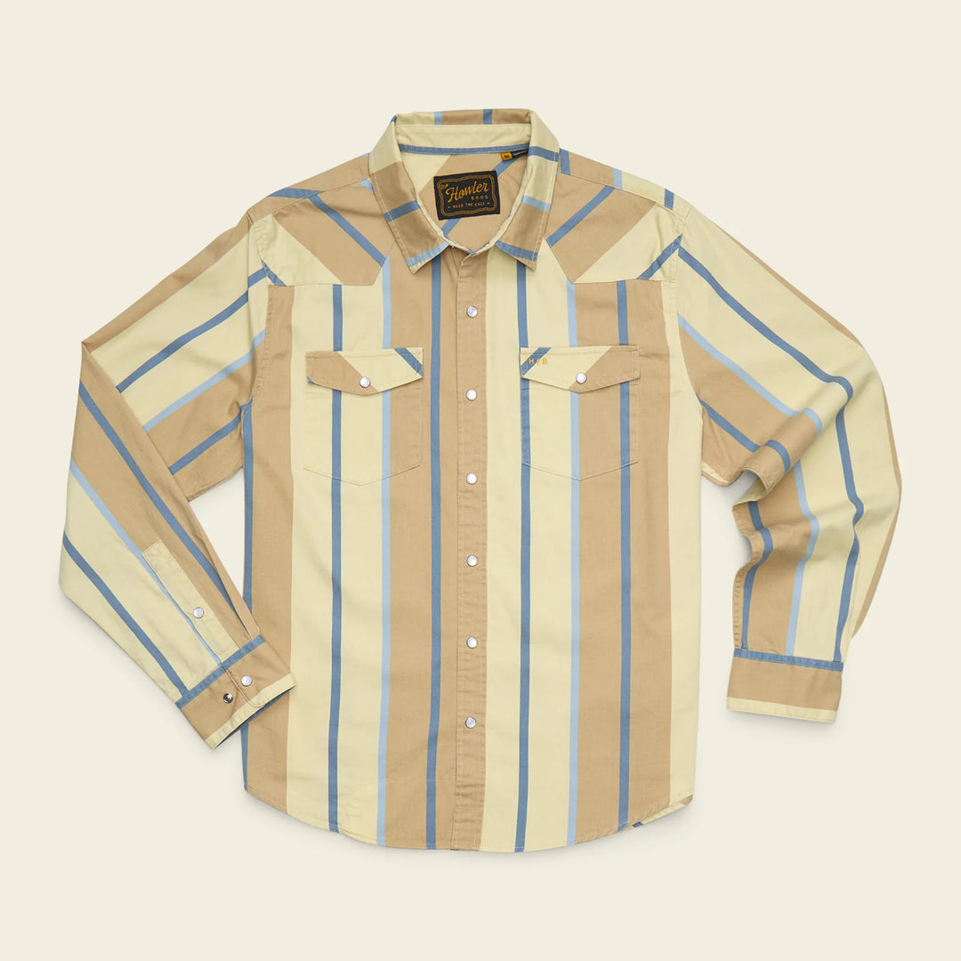 Howler Bros High Rider Shirt - Driver Stripe: Terra