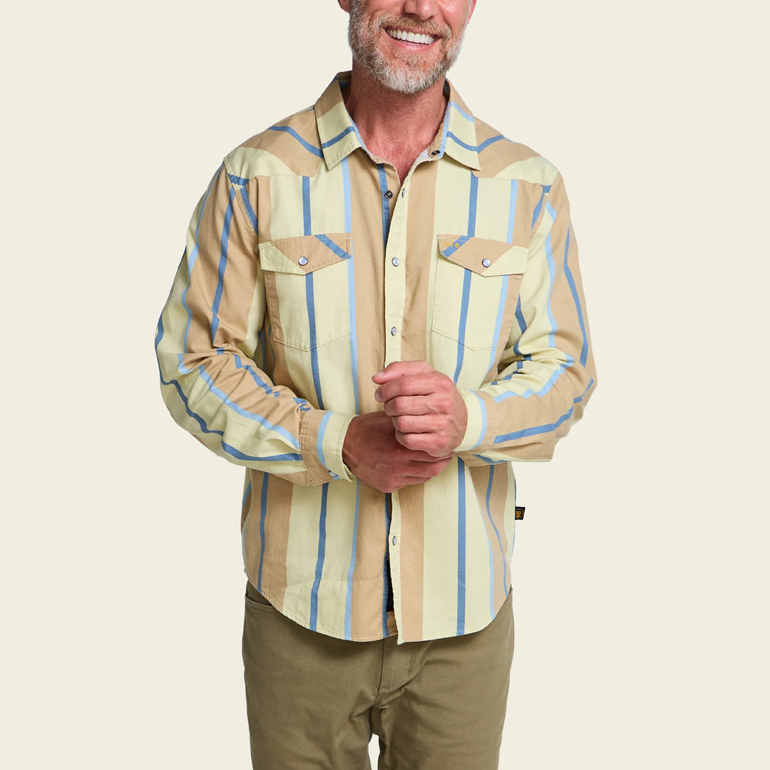 Howler Bros High Rider Shirt - Driver Stripe: Terra