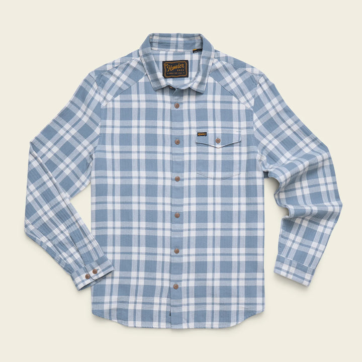 Howler Bros La Grange Lightweight Flannel - Cohen Plaid: Iron Blue