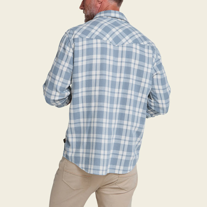 Howler Bros La Grange Lightweight Flannel - Cohen Plaid: Iron Blue