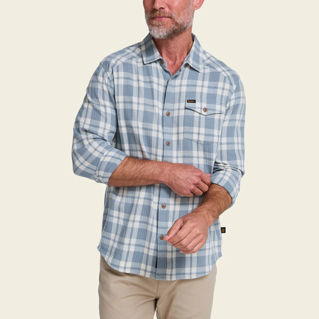 Howler Bros La Grange Lightweight Flannel - Cohen Plaid: Iron Blue