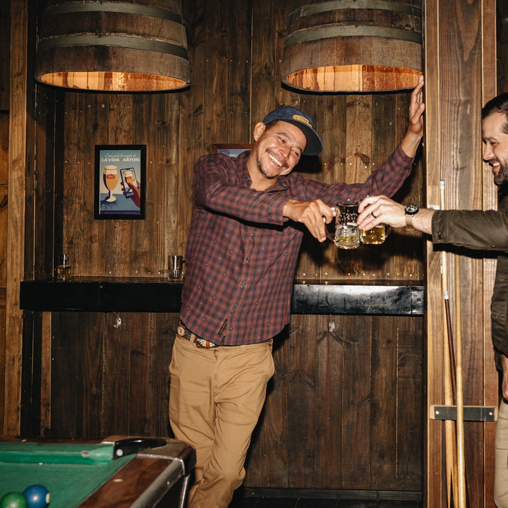 Howler Bros La Grange Lightweight Flannel - Franklin Plaid: Brick House