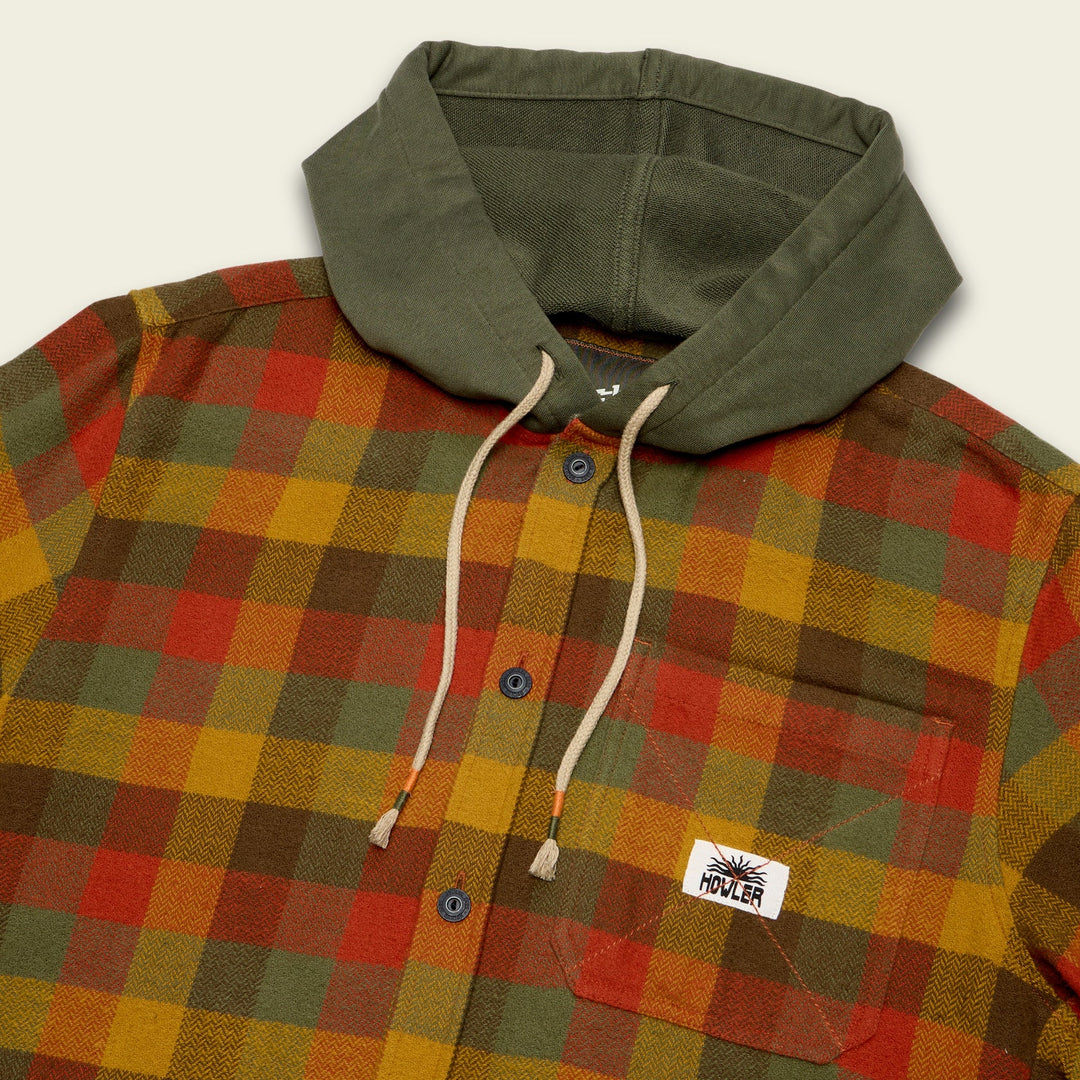 Howler Brothers Salvo Hooded Blanket Flannel - Grice Plaid: Hayride