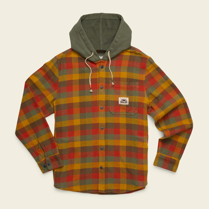 Howler Brothers Salvo Hooded Blanket Flannel - Grice Plaid: Hayride