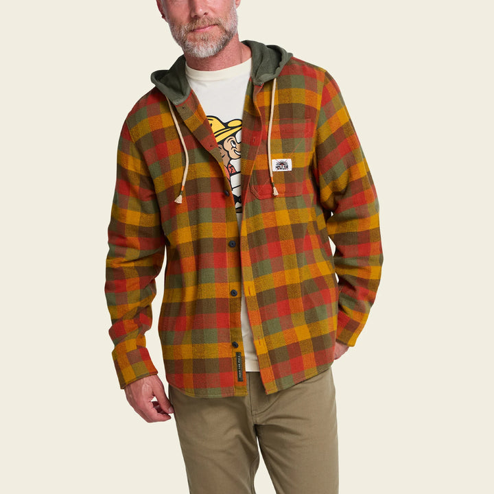 Howler Brothers Salvo Hooded Blanket Flannel - Grice Plaid: Hayride