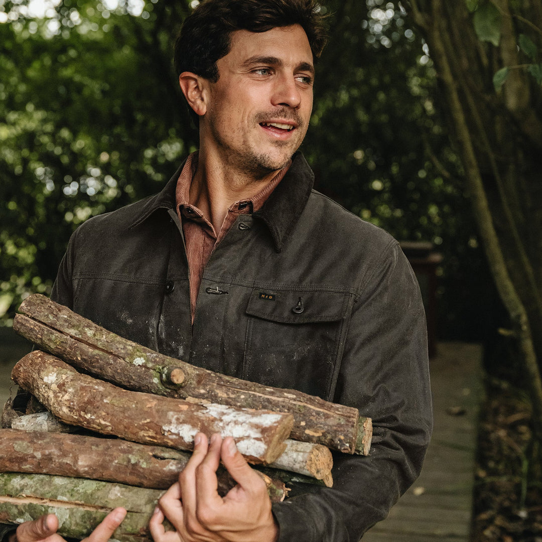 Howler Brothers Waxed Depot Jacket: Bark