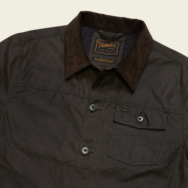 Howler Brothers Waxed Depot Jacket: Bark