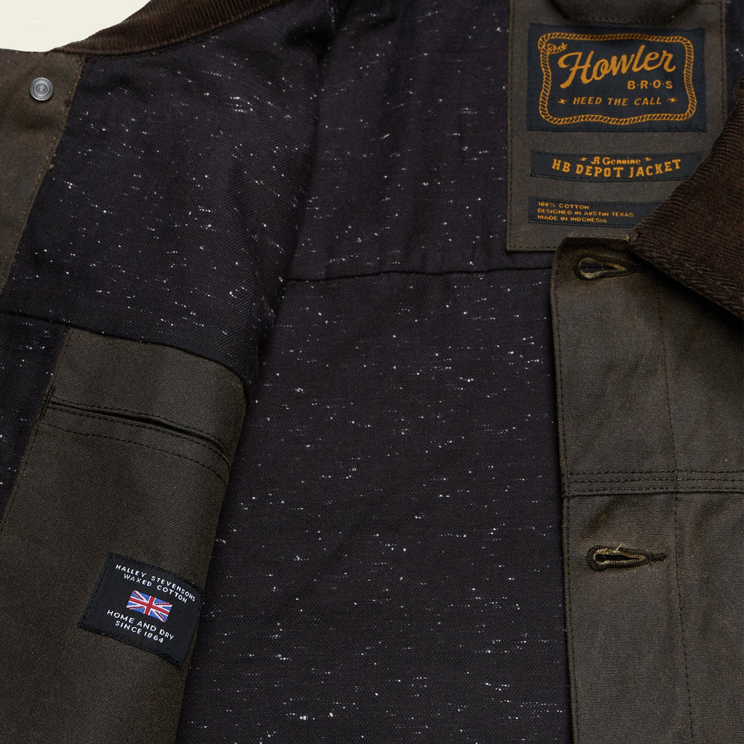Howler Brothers Waxed Depot Jacket: Bark