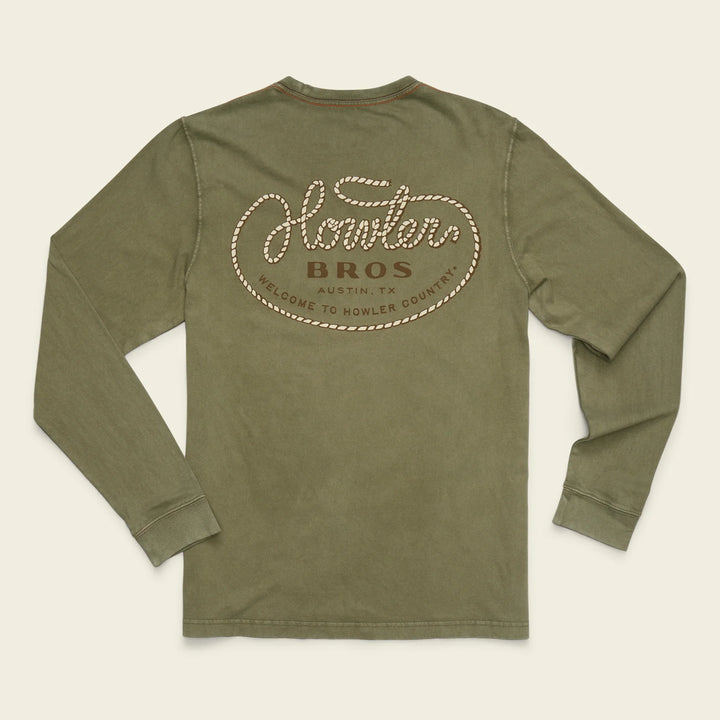 Howler Bros Howler Lasso Cotton Longsleeve T-shirt: Fatigue