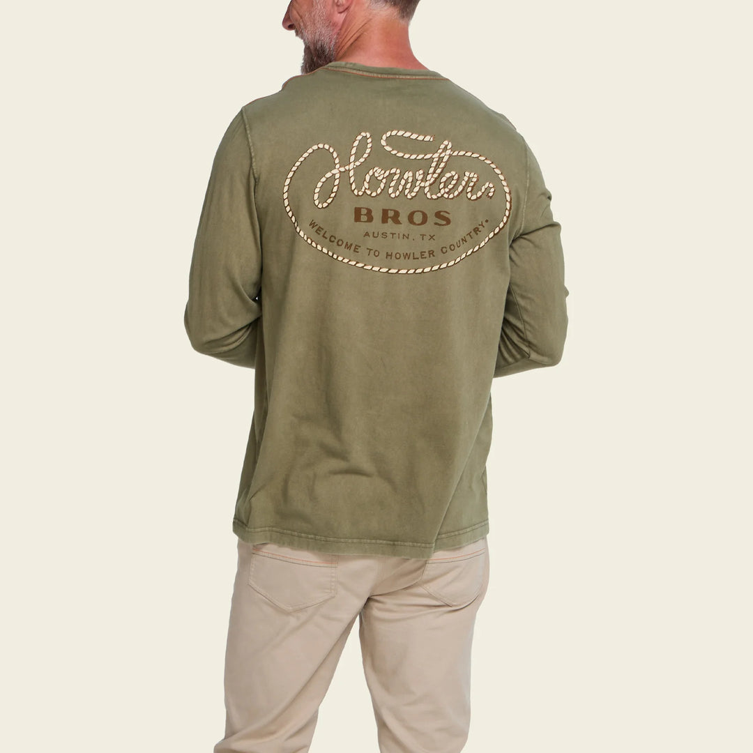 Howler Bros Howler Lasso Cotton Longsleeve T-shirt: Fatigue