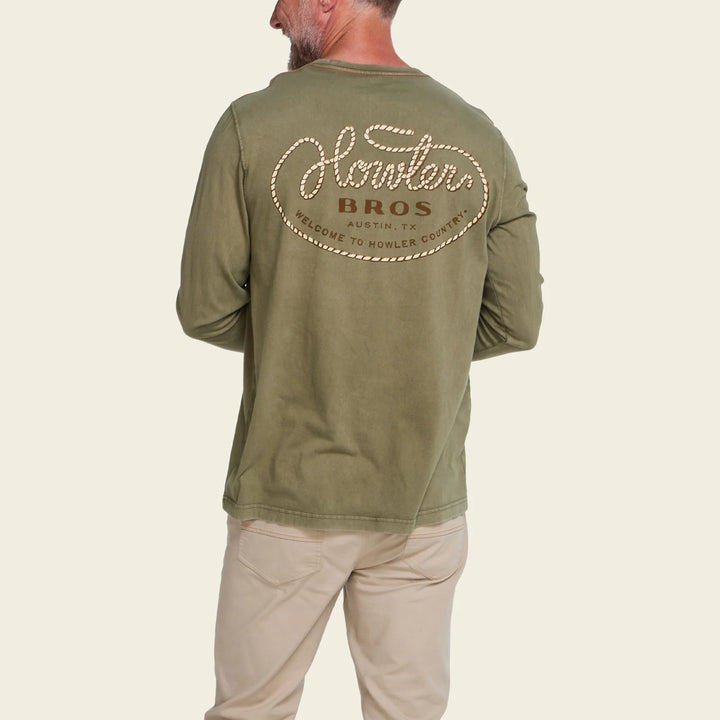 Howler Bros Howler Lasso Cotton Longsleeve T-shirt: Fatigue