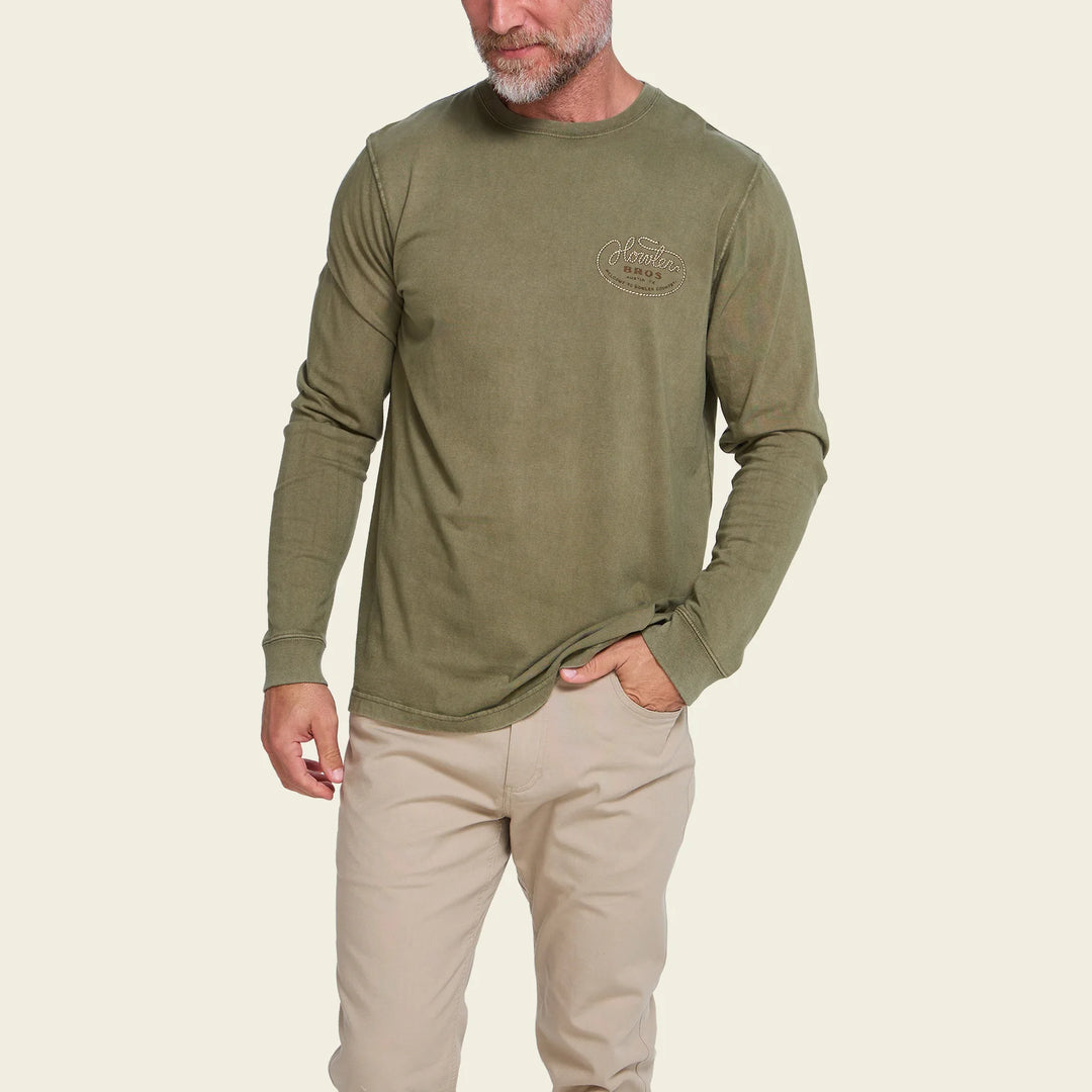 Howler Bros Howler Lasso Cotton Longsleeve T-shirt: Fatigue