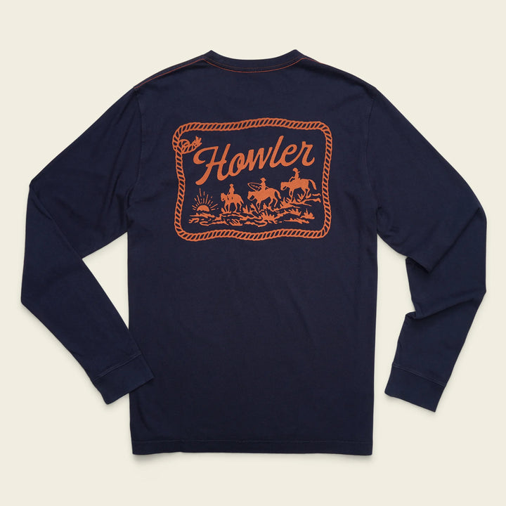 Howler Bros Howler Posse Cotton Longsleeve T-shirt: Navy