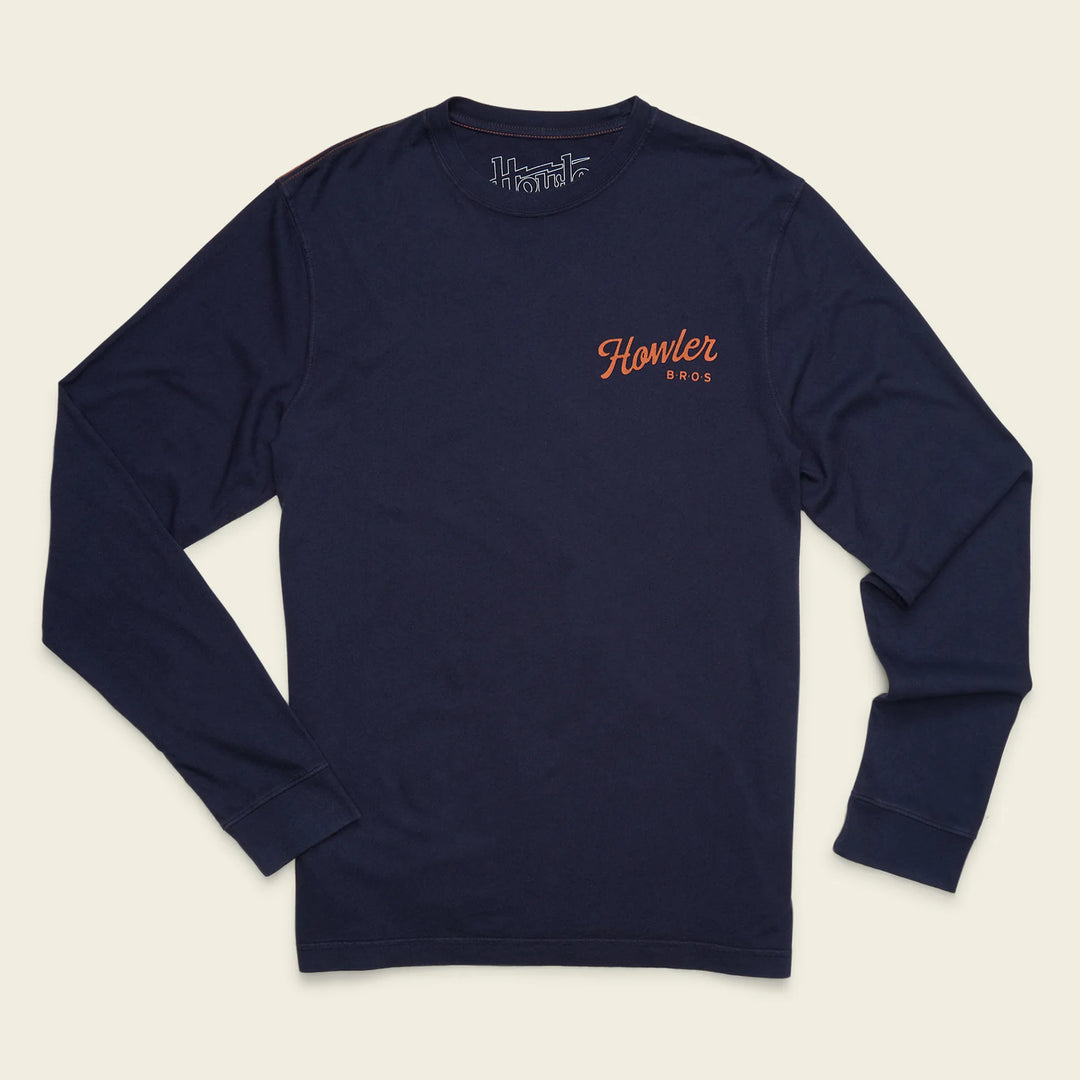 Howler Bros Howler Posse Cotton Longsleeve T-shirt: Navy