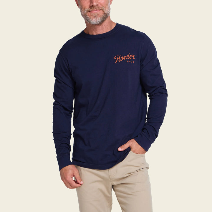 Howler Bros Howler Posse Cotton Longsleeve T-shirt: Navy