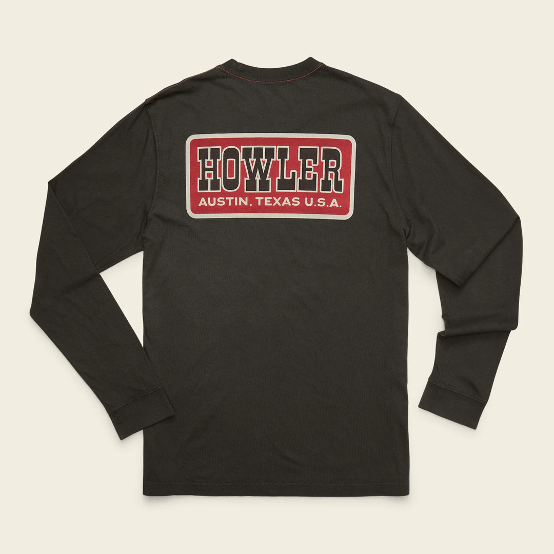Howler Bros Howler Slab Cotton Longsleeve T-shirt: Antique Black