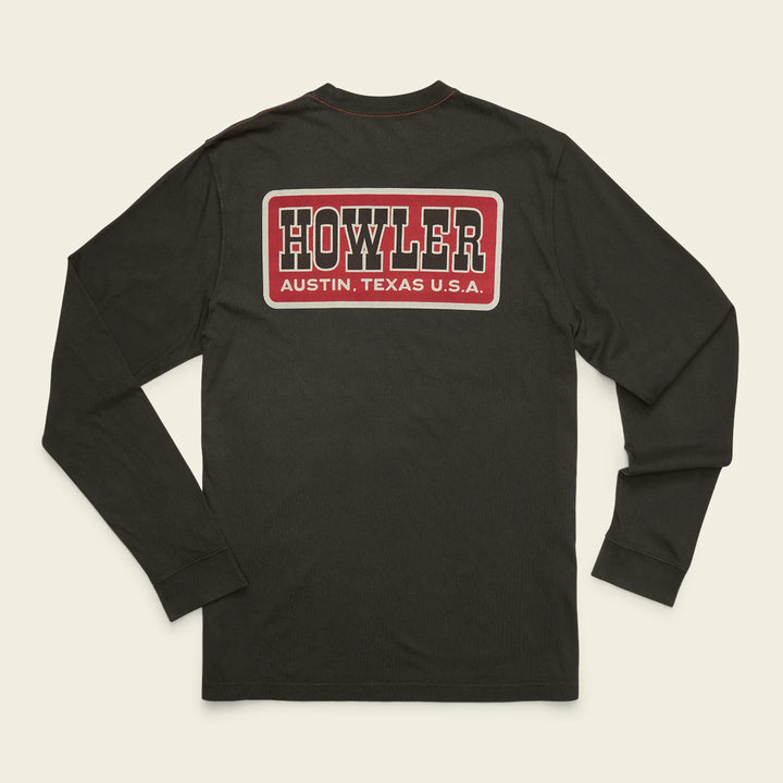 Howler Bros Howler Slab Cotton Longsleeve T-shirt: Antique Black