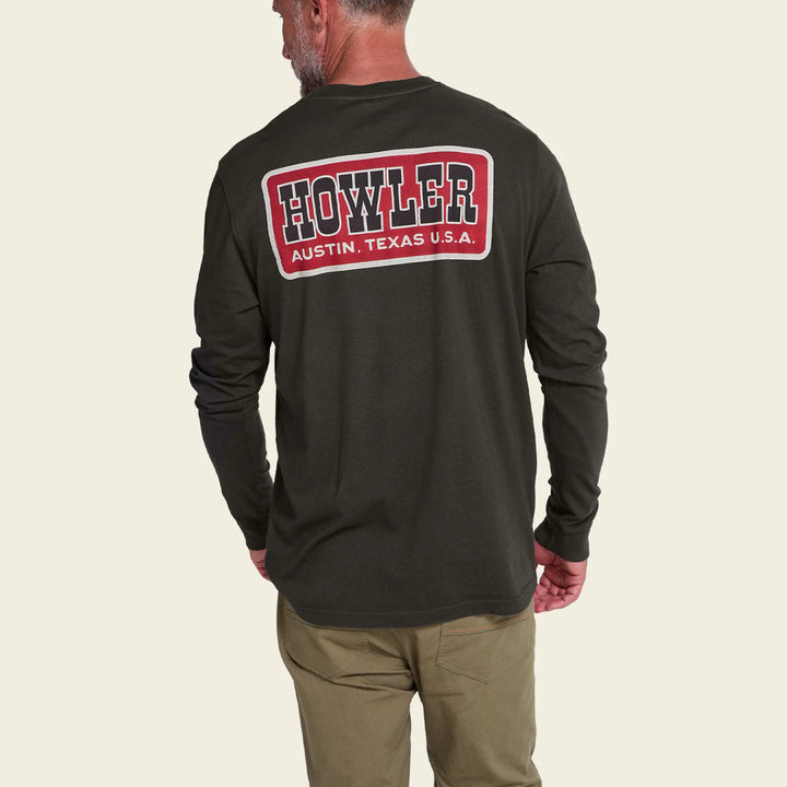 Howler Bros Howler Slab Cotton Longsleeve T-shirt: Antique Black