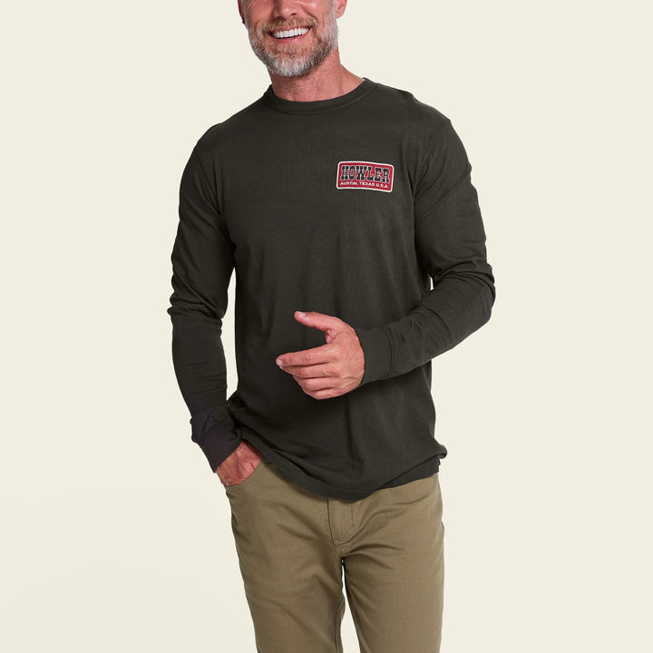 Howler Bros Howler Slab Cotton Longsleeve T-shirt: Antique Black