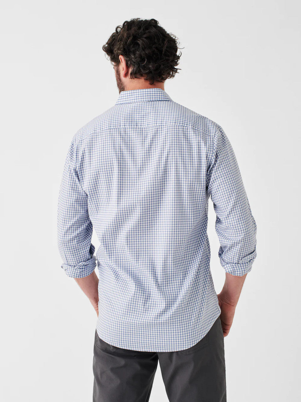 Faherty The Movement™ Shirt: Light Blue Gingham