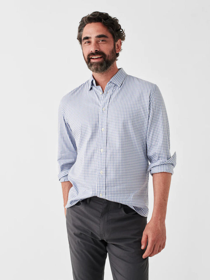 Faherty The Movement™ Shirt: Light Blue Gingham