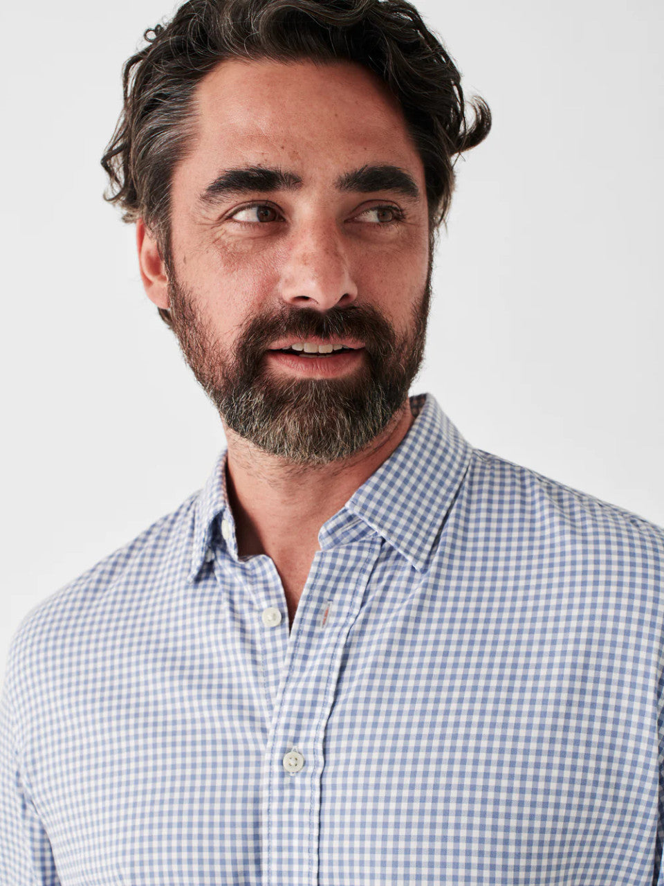 Craig Faherty Faherty The Movement™ Shirt: Light Blue Gingham – Craig Reagin Clothiers