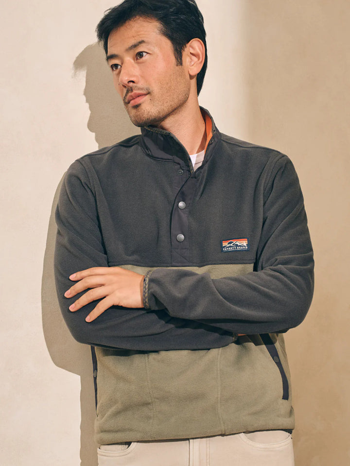 Craig Faherty Faherty Low Pile Fleece Popover: Faded Black Light Pine – Craig Reagin ...