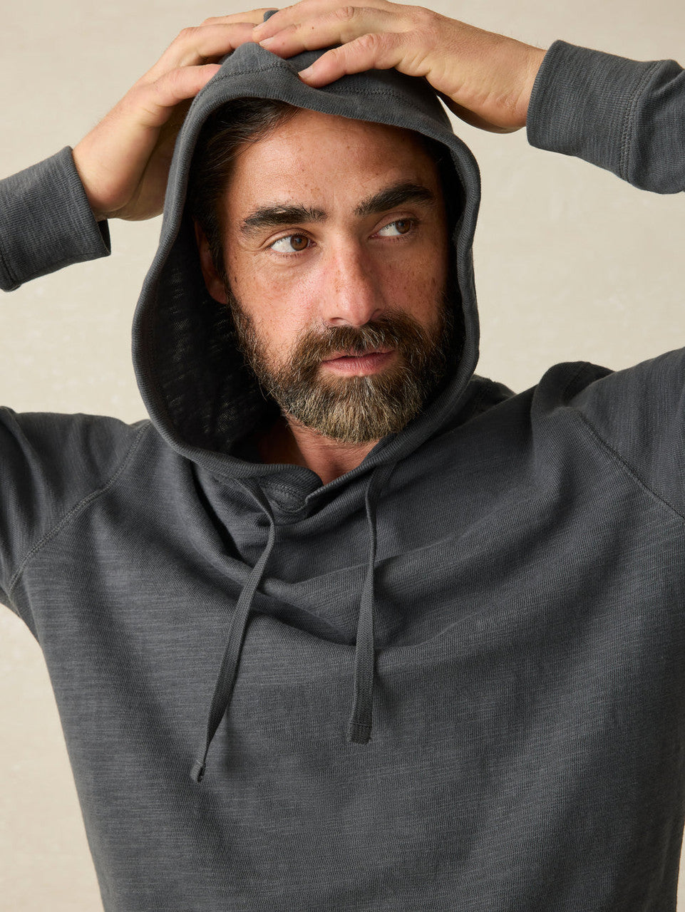 Craig Faherty Faherty Sunwashed Slub Hoodie: Graphite – Craig Reagin Clothiers